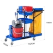 Heavy Duty AF8173 Multi function Commercial Cleaning Trolley with Wringer and Buckets