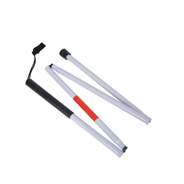 BS02 High Quality 4-Section Foldable Aluminum Blind Walking Stick
