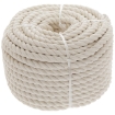 Picture of Undyed Natural 100% Three Strands Twisted Strong Cotton Rope