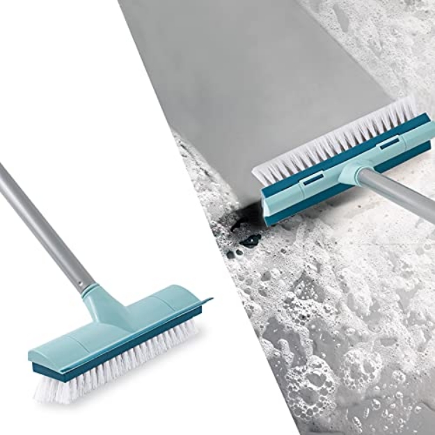 Household 559 2 in 1 Plastic Long Handle Floor Scrubber Viper with Brush