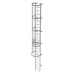 Heavy Duty Steel and Aluminum Fixed External Wall Safety Cage Ladder for Maintenance