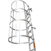 Heavy Duty Steel and Aluminum Fixed External Wall Safety Cage Ladder for Maintenance