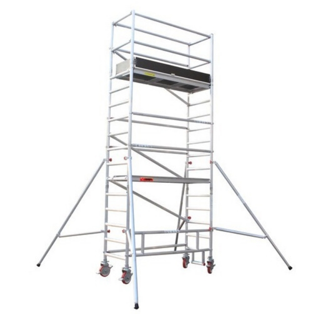 Heavy Duty Aluminium Alloy 2mm Portable Scaffolding Working Mobile Tower Ladder