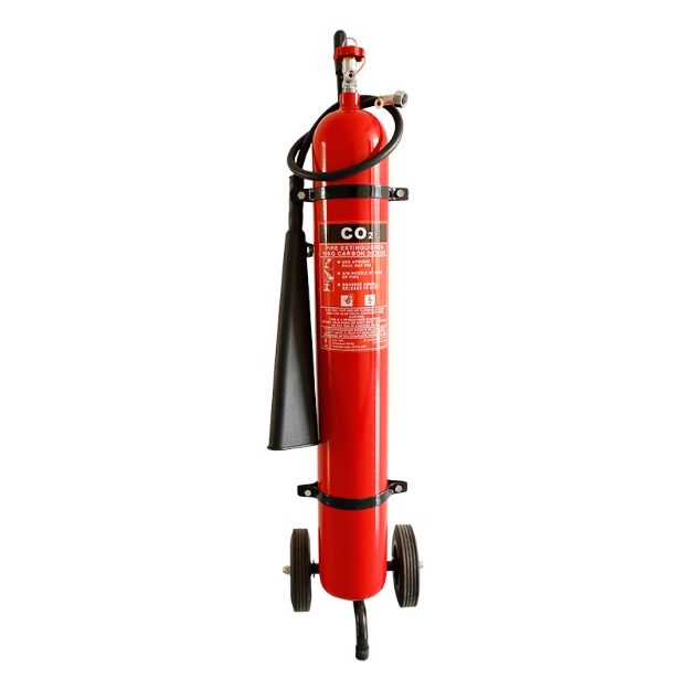 10 Kg Carbon Dioxide CO2 Fire Extinguisher With Wheeled Trolley