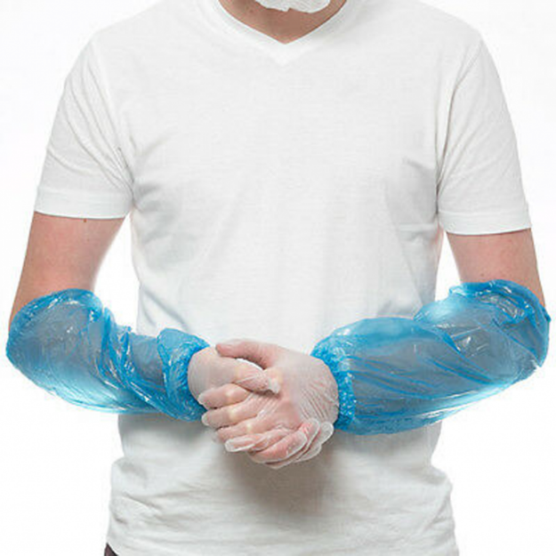 Disposable Plastic Arm Sleeves with Elastic Cuff