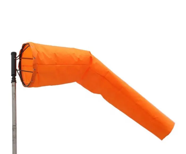 Orange Fluorescent Wind Direction Polyester Aviation Wind Sock