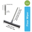 FV070 Plastic Grey Rubber Squeegee Steel Handle Floor Wiper