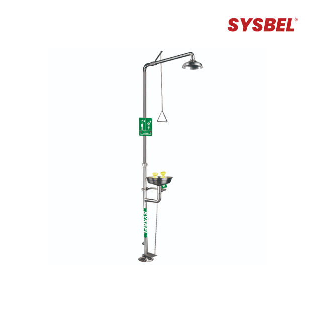 SYSBEL WG7053F Safety Equipment SS Drench Shower Combination Units with Eye and Face Wash