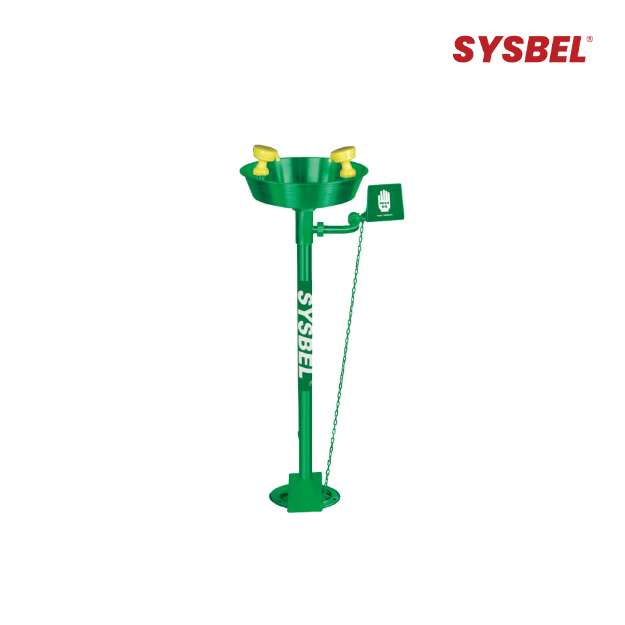 SYSBEL WG7033FG AES Plastic Pedestal Mounted Basin Eyewash Station