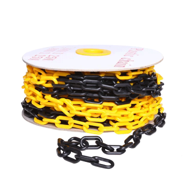 Yellow & Black Traffic Warning Plastic Chain