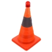 Foldable Reflective Oxford Cloth & ABS Plastic Retractable LED Light Safety Traffic Cone