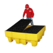 SYSBEL SPP102H 2 Drum Polyethylene Spill Containment Pallet Heavy Duty Chemical and Oil Drum Platform		