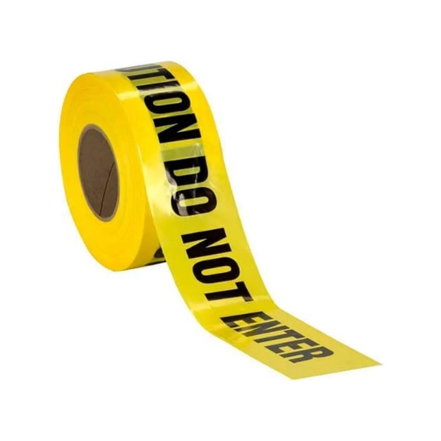 Yellow Caution Do Not Enter Tape