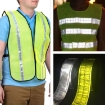 High Visibility PVC Gloss Green Clothing Safety Vest Reflective Tape