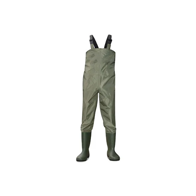 Wader PVC Waterproof Green Fishing Suit Pants With Boots