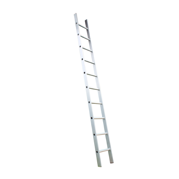 High Quality Aluminum Single Straight Ladder Heavy Duty Square Shoe Base