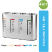 Outdoor WN-002 4in1 Multi Compartment Sustainable Stainless Steel Garbage Trash Dustbin