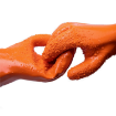 Orange PVC 708 Anti Slip Oil & Waterproof Strong Grip Safety Protection Gloves