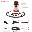 Portable Industrial BF575 30L Stainless Steel Red Wet And Dry Vacuum Cleaner