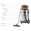 JIAMEI BF585 80L Stainless Steel Industrial & Household Wet Dry Vacuum Cleaner Machine