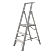 Heavy Duty Industrial Aluminium A type Folding Stairs Ladder With Work Platform