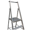 Heavy Duty Industrial Aluminium A type Folding Stairs Ladder With Work Platform