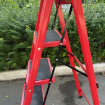 High Quality Carbon Steel Anti Slip Rubber Pad Folding Steps Ladder