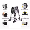 Telescopic Aluminium 2 in 1 Straight & A-Type Anti Slip Surface Extendable Step Ladder