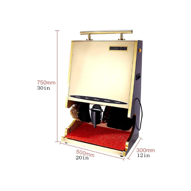 Shoe Polisher SF-G04 Stainless Steel Elastic Brush Automatic Shining With Sole Cleaner Machine