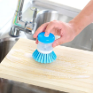 Household 6986 Plastic Palm Kitchen Tools Liquid Soap Dispenser Cleaning Brush