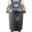 Industrial  XDL-80A-1 Plastic Round Recycling Garbage Dustbin With Push Lid