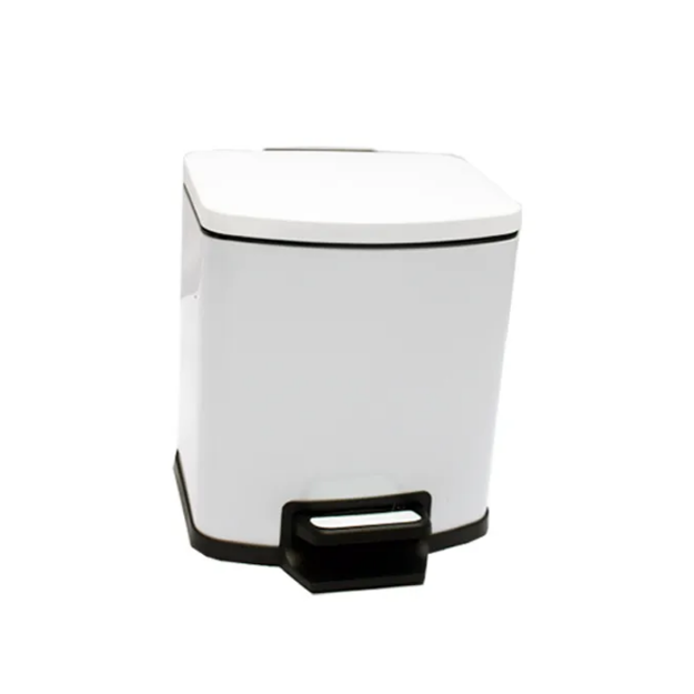 Fashion A1 5 Litre Indoor Rectangular Stainless Steel Garbage Waste Bin With Soft Close Foot Pedal