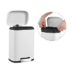 Fashion A1 5 Litre Indoor Rectangular Stainless Steel Garbage Waste Bin With Soft Close Foot Pedal