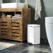 Fashion A1 5 Litre Indoor Rectangular Stainless Steel Garbage Waste Bin With Soft Close Foot Pedal