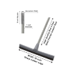 FV070 Plastic Grey Rubber Squeegee Steel Handle Floor Wiper