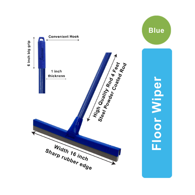 Industrial FV070 Plastic Blue Rubber Squeegee Strong Handle Floor Wiper