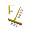 Industrial FV070 Plastic Yellow Rubber Squeegee Strong Handle Floor Wiper