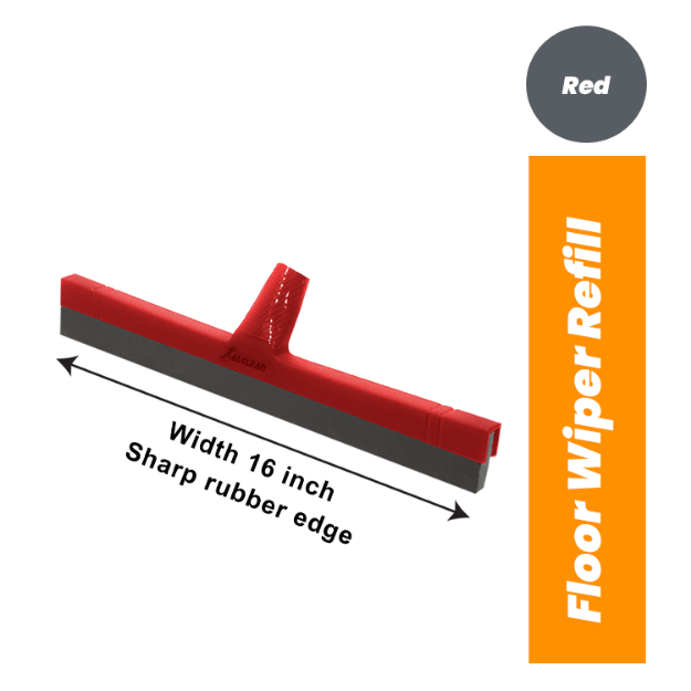 Industrial FV075 Red 16 Inch Sharp Squeegee Rubber Edge Floor Wiper Refill