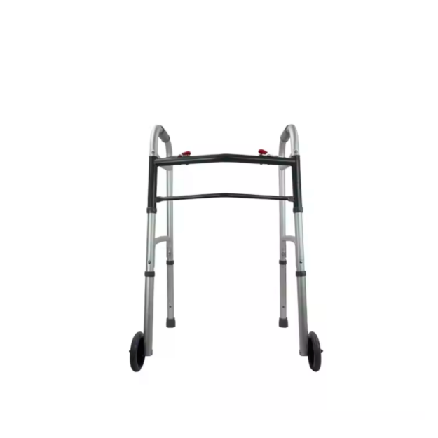 High Quality AWW006 Aluminum Frame Health Care Folding Walker With Wheels