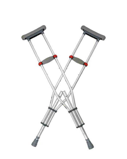 High Quality WUC3003 Aluminum Adjustable Height Handhold Rubber Walking Underarm Crutches