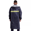 High Quality BL435 PVC Waterproof Hoodie Reflective Strip Long Rain Coat