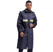 High Quality BL435 PVC Waterproof Hoodie Reflective Strip Long Rain Coat