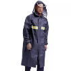 High Quality BL435 PVC Waterproof Hoodie Reflective Strip Long Rain Coat