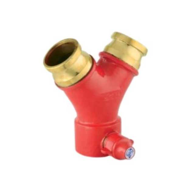 Siamese FFC952 Gun Metal & Aluminum Y-Shaped Double Female Instantaneous Fire Fighting Safety Coupling