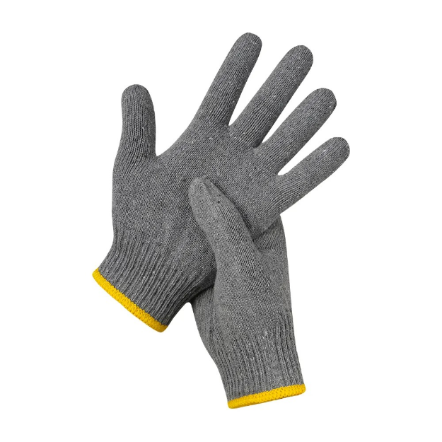 Industrial C097 Cotton Knitted 450gm Grey Outdoor Work Safety Hand Gloves