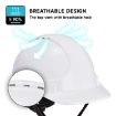 Safeyear W-018 White ABS Ventilated Safety Hard Hat Helmet with Adjustable Ratchet