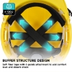Safeyear W-018 Yellow ABS Ventilated Safety Helmet with Adjustable Ratchet