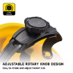 Safeyear W-018 Yellow ABS Ventilated Safety Helmet with Adjustable Ratchet