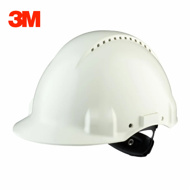 3M Peltor G3000NUV-VI Safety White Uvicator, Ratchet, Ventilated Helmet	