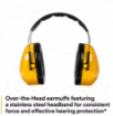 3M PELTOR  Optime 98 H9A Overhead Yellow Earmuff